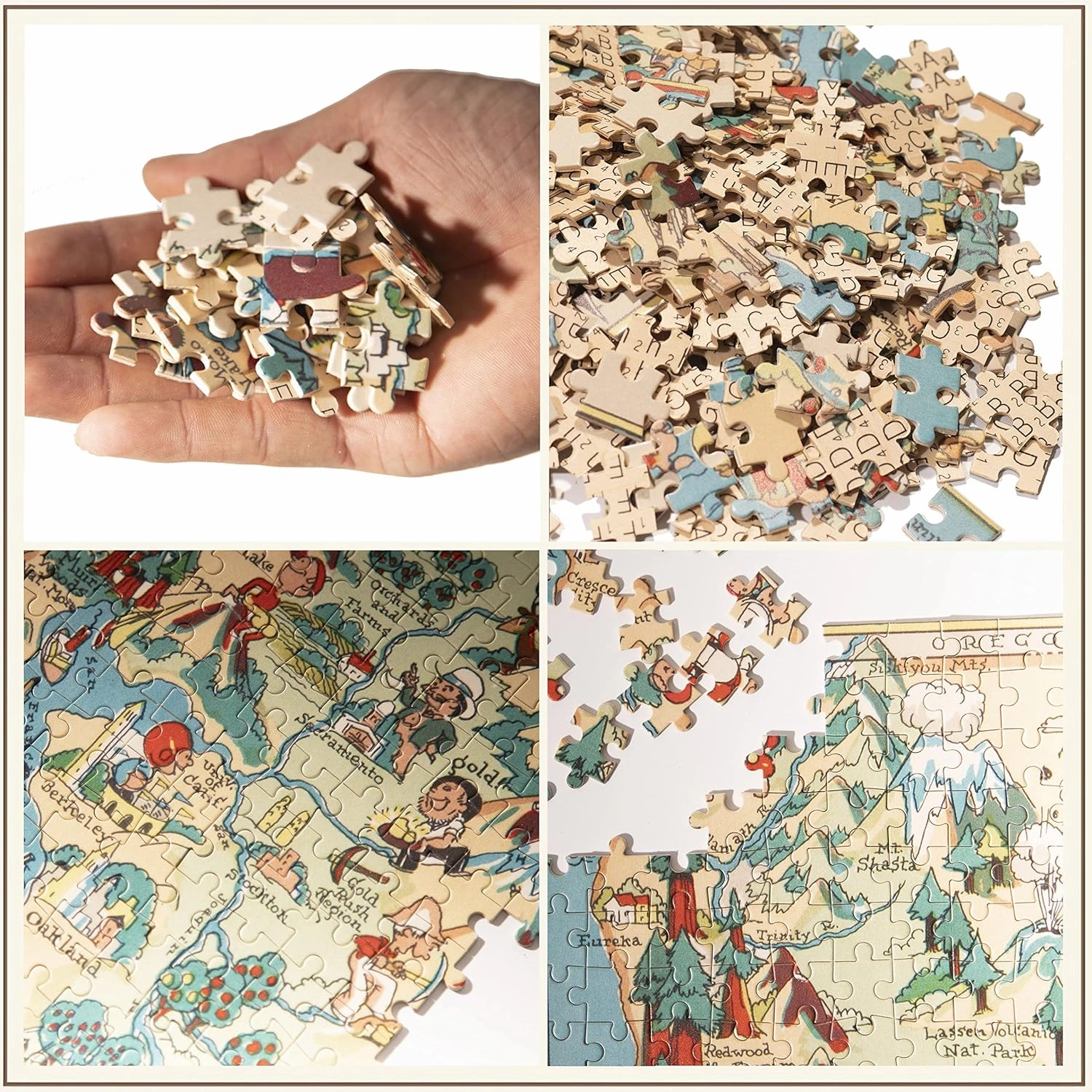 WEST Virginia Wooden Map Jigsaw Puzzle Toys for Adults USA of State Map Decorate Puzzle Games 500 Piece