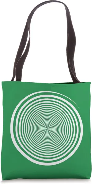White Swirl Self Hypnosis Hypnotic Trance Trippy Spiral Maze Tote Bag