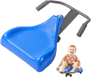 Wiggle Ride-On Car with Steering Handle | 3-Color Educational Toy for Ages 3  | Develops Balance & Coordination | Quiet Glide Wheels for Indoor/Outdoor Play | Birthday Gift for Boys Girls,Bl