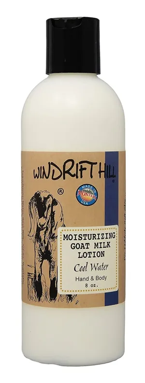 Windrift Hill (Cool Water) Moisturizing Goat Milk Hand & Body Lotion With Essential Oils 8 Ounce Bottle