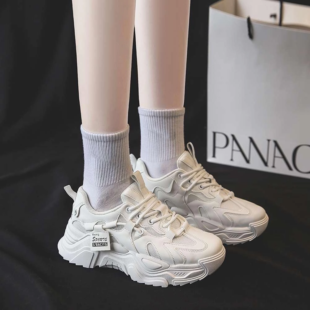 Women's Fashion Comfort Sport Breathable Mesh Platform Sneakers Casual Running Walking Shoes 5.5-8.5