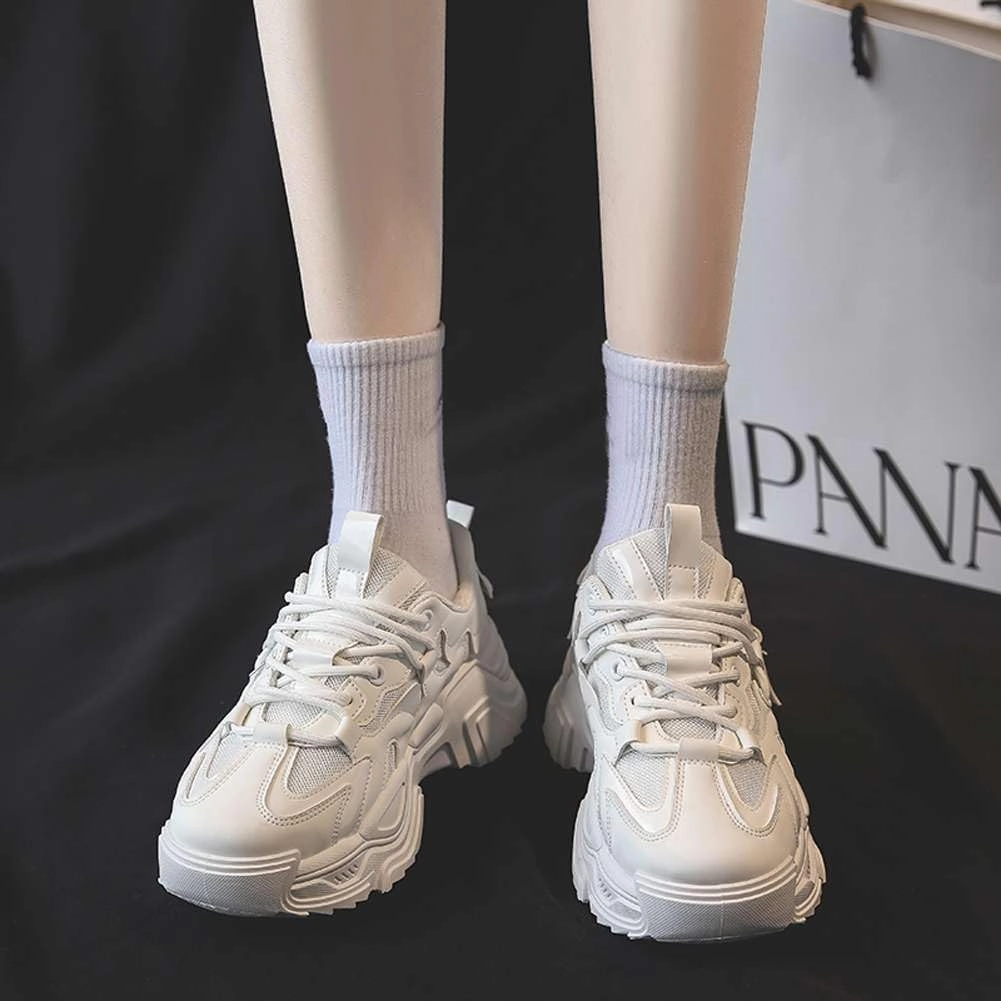 Women's Fashion Comfort Sport Breathable Mesh Platform Sneakers Casual Running Walking Shoes 5.5-8.5