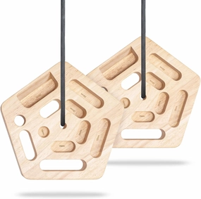 WOOD CITY Hangboard Rock Climbing for Training Climbing, Hang Board with 11 Pockets, Portable Climbing Boards for Finger Strenght Indoor and Outdoor