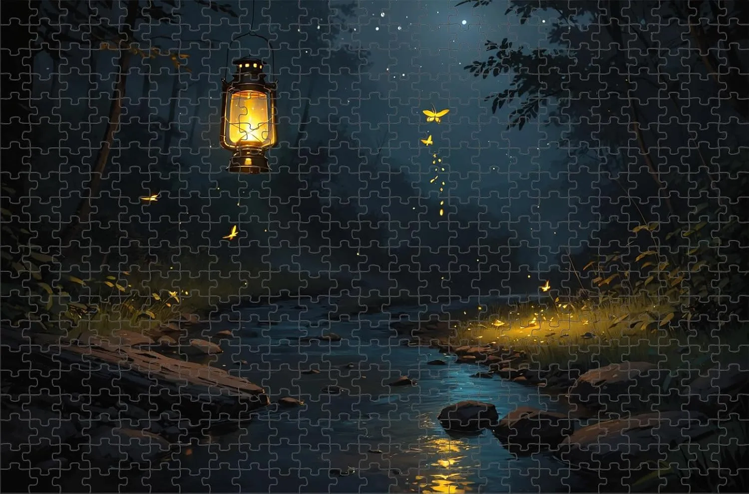 Wooden Jigsaw Puzzle 1000 Piece Japanese Castle Garden Lantern Wooden Jigsaw Puzzles Challenging Educational Fun Interactive Toys for Family Creative Gift