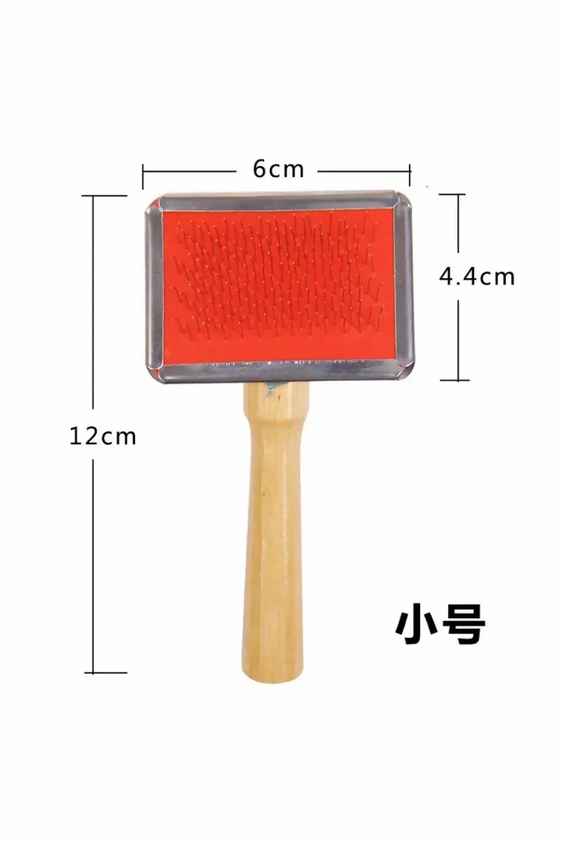 Wooden Handle Pet slicker Brush For Pet Hair Removal