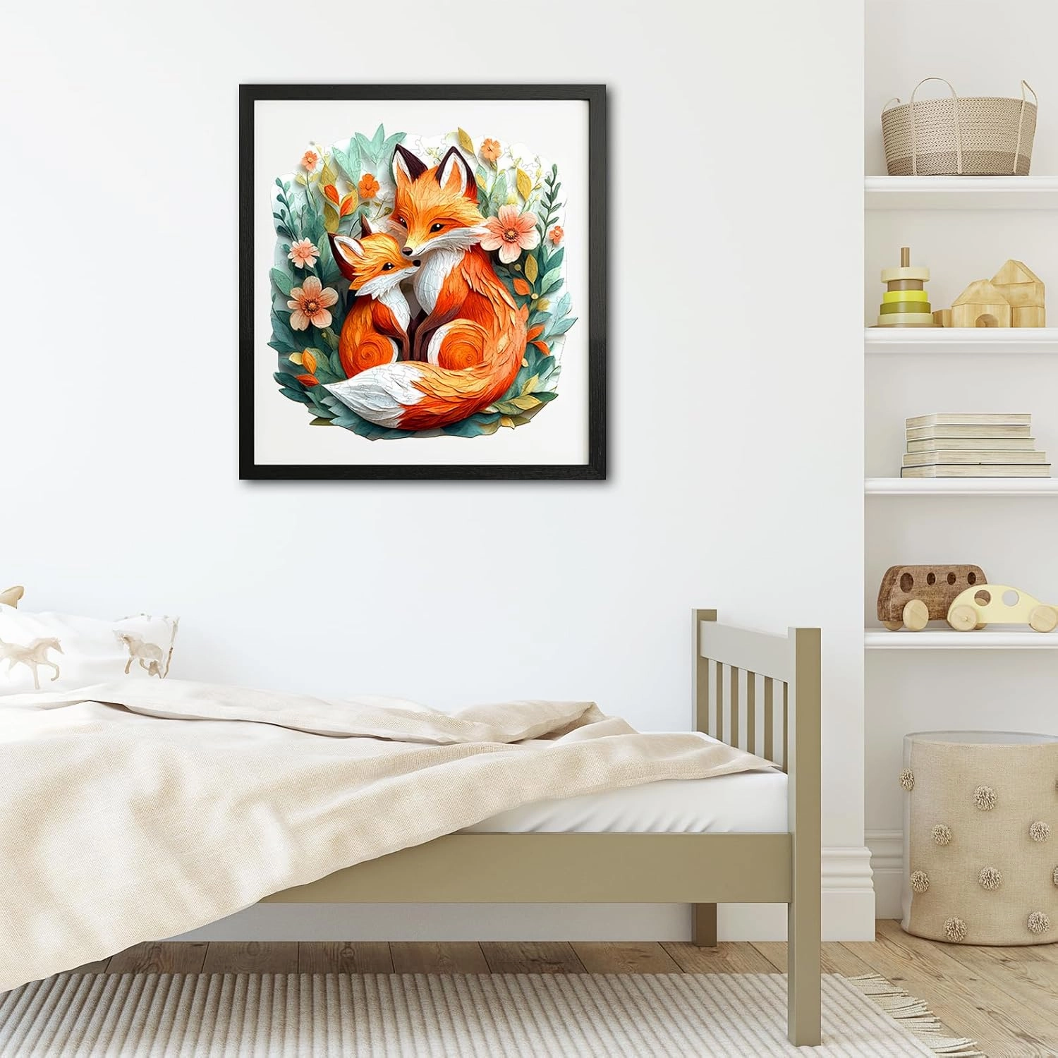 Wooden Puzzles for Adults - Parent Child Fox Wooden Jigsaw Puzzles - Unique Shaped Wooden Jigsaw Puzzles - Animal Wooden Puzzle Creative Gifts - Puzzle Toys - (100pcs)