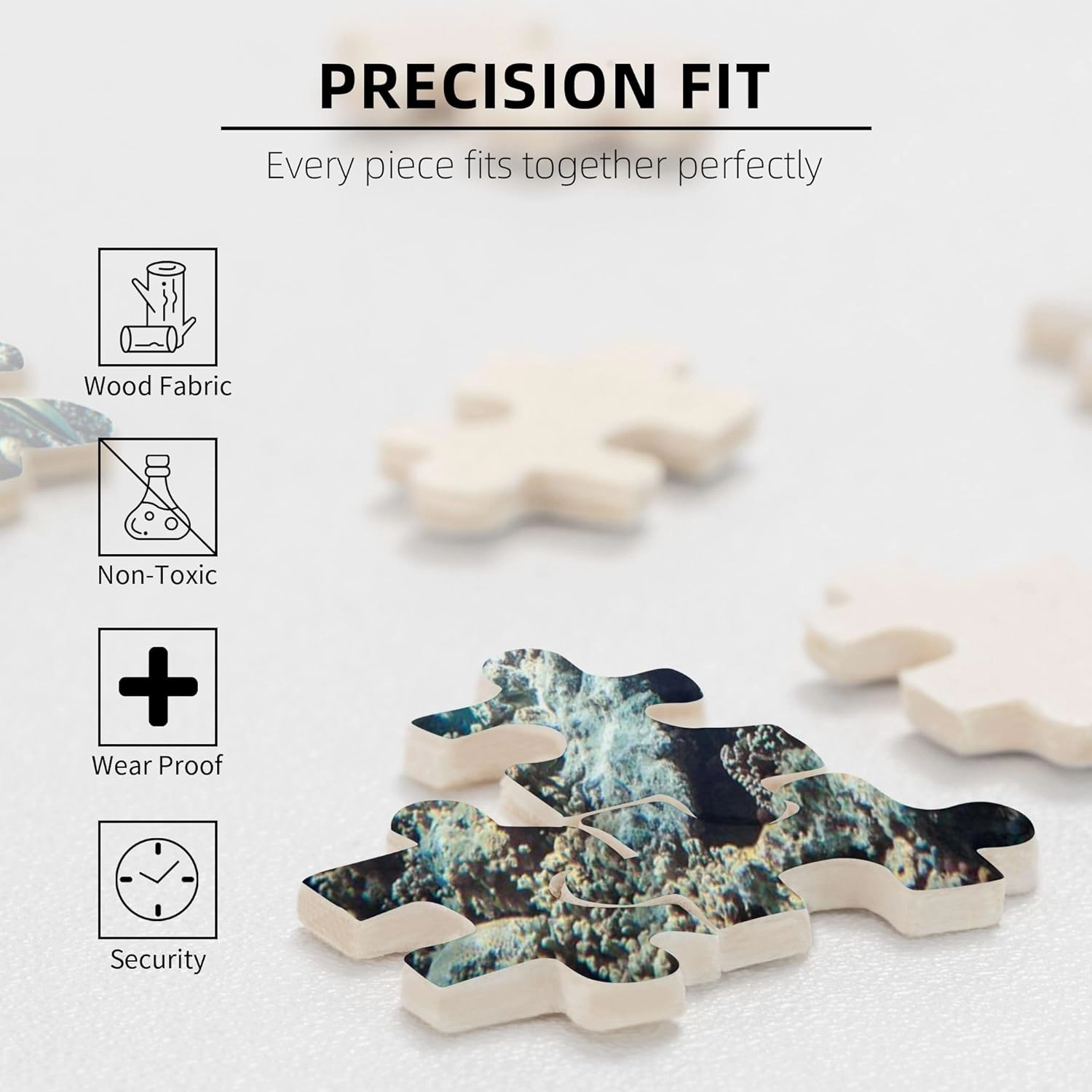 Wooden Puzzles Underwater Fish 1000 Piece Mother's Day Children's Day Exercise Patience Puzzle Game - Education Intellectual Puzzle Game Toys Gift