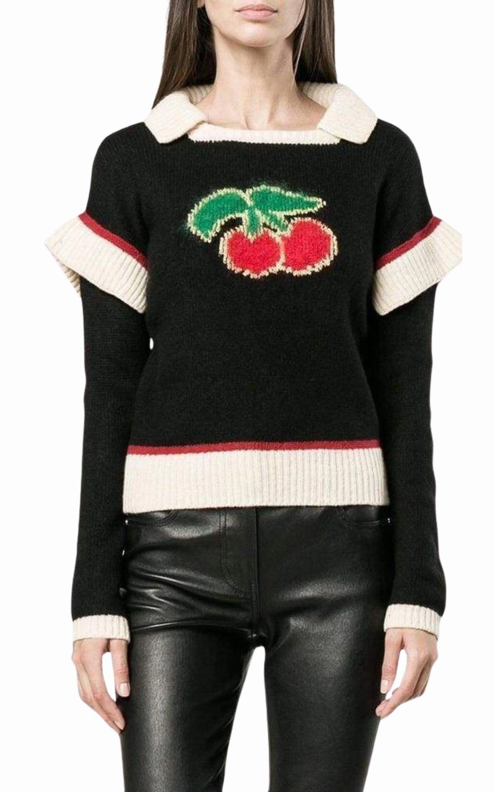 Wool Blend Cherry Sweater