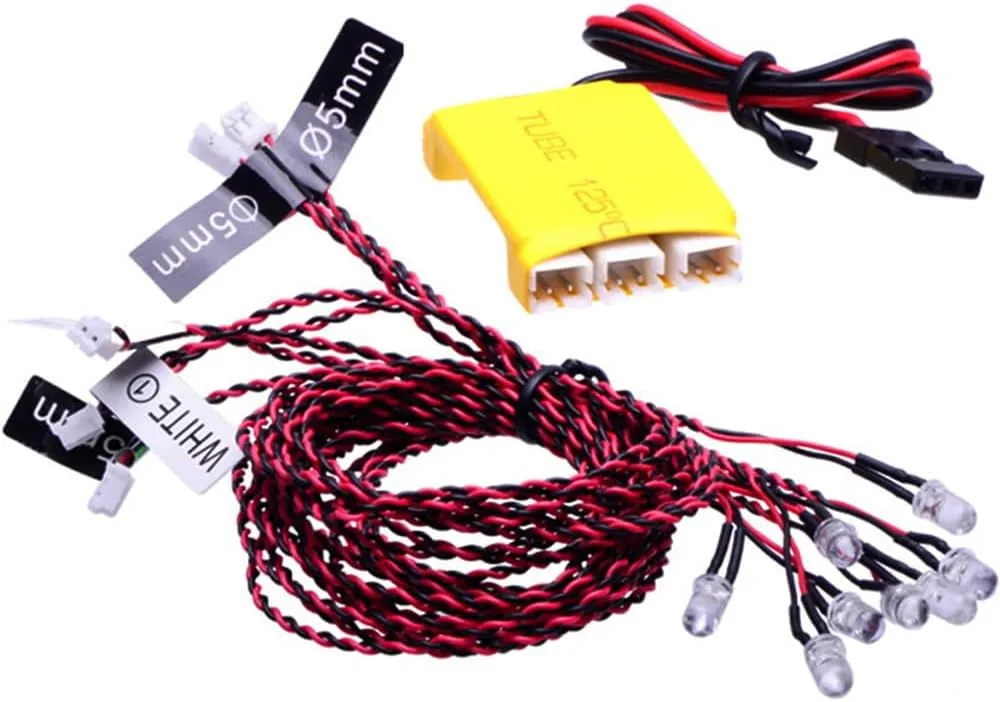 Xeniol RC Lights 8LED Lighting System Kit Simulation Flashing Lights RC Accessories For RC Airplane Helicopter Aircraft Quadcopter - (Color: 1set Lighting System)