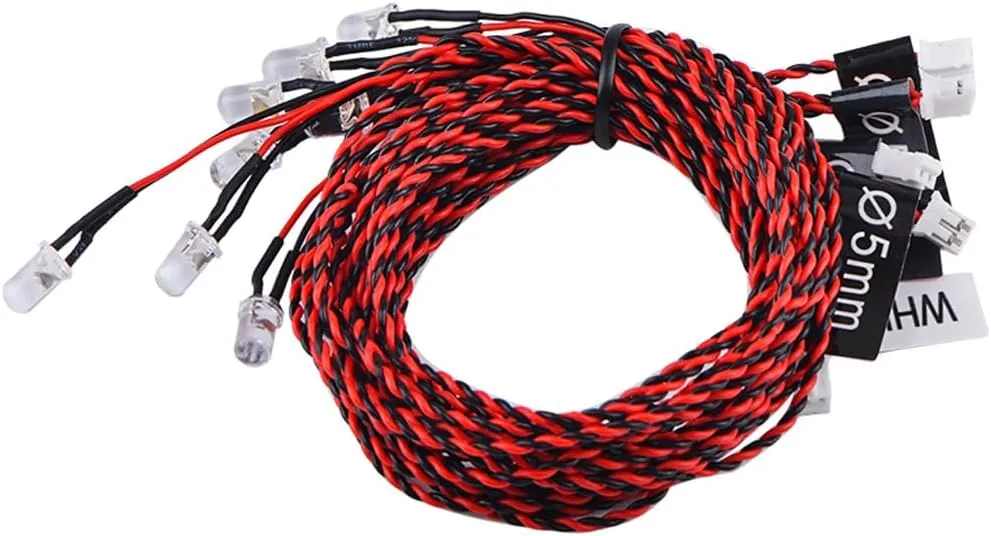 Xeniol RC Lights 8LED Lighting System Kit Simulation Flashing Lights RC Accessories For RC Airplane Helicopter Aircraft Quadcopter - (Color: 1set Lighting System)