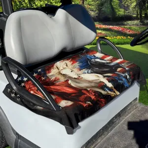 Yewattles Golf Cart Seat Cover Portable Club Car Seat Towel Universal Fit 2-Seat Golf Cart