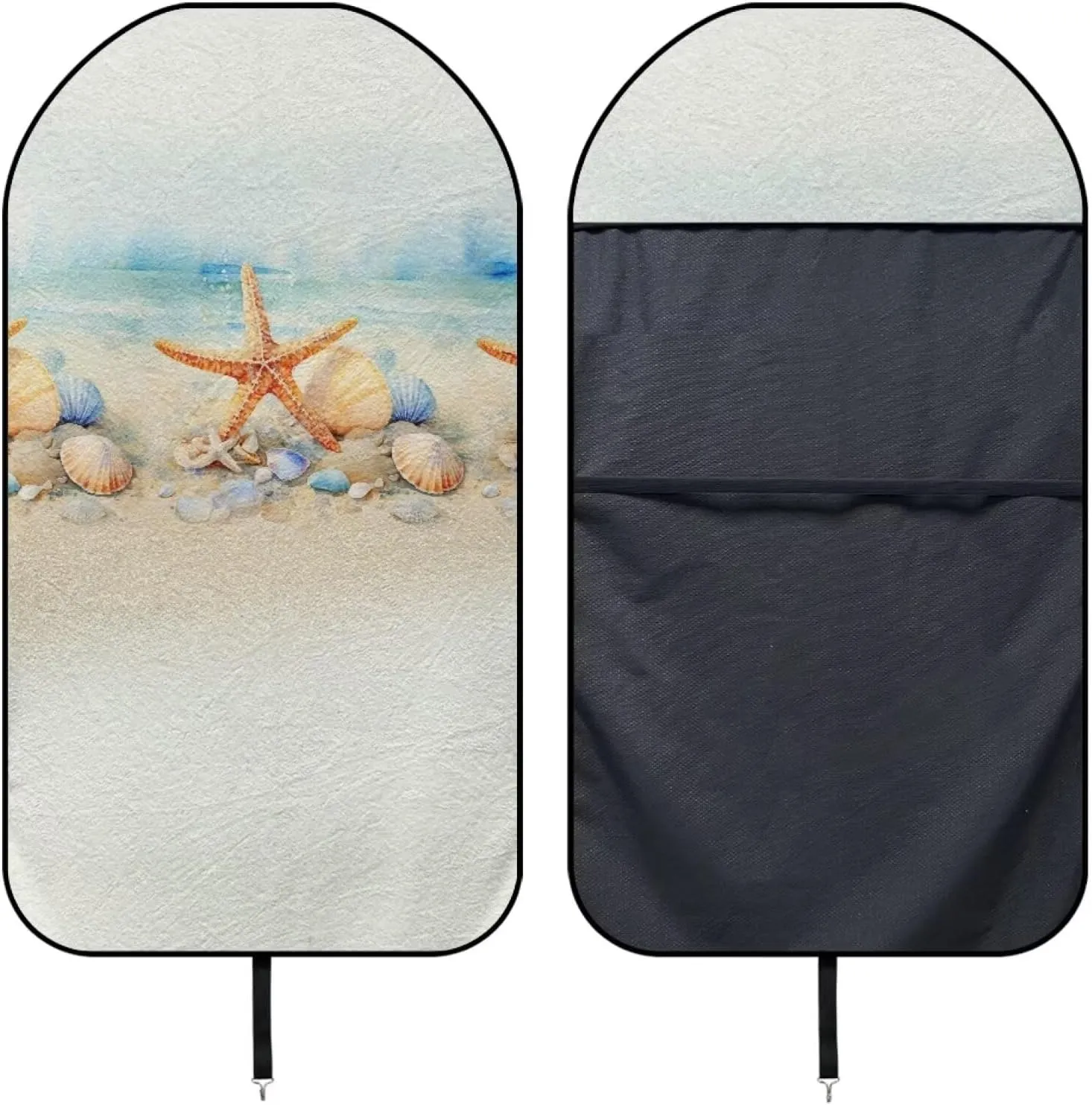 Yewattles Waterproof Stain Resistant Car Seat Cover with Beach Starfish Pattern for Dog Kid Swimming Hiking Running Beach Outdoor Activities Universal Fit Van Truck SUV Sedan