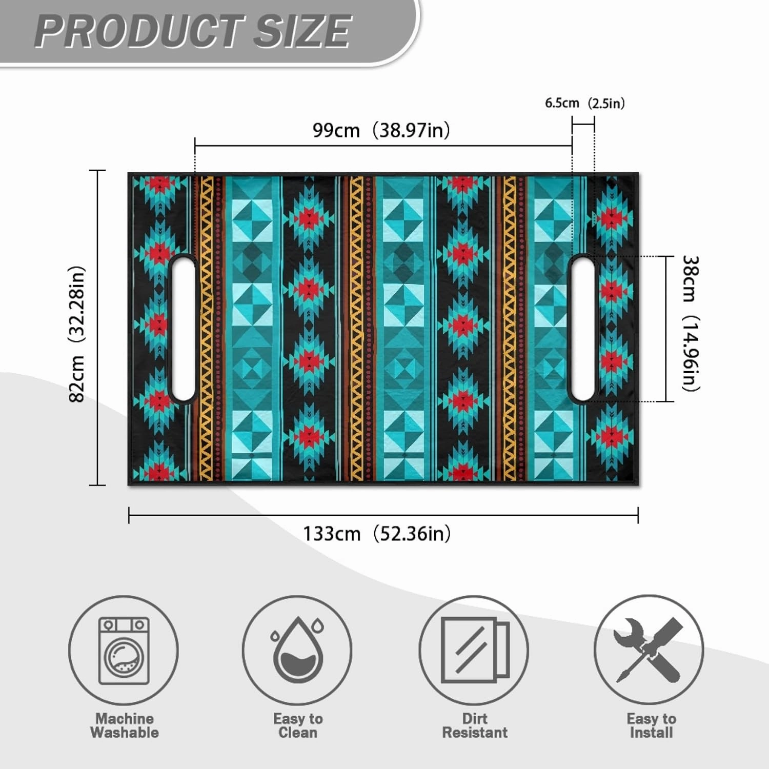 Yewattles Golf Cart Seat Cover Portable Club Car Seat Towel Universal Fit 2-Seat Golf Cart