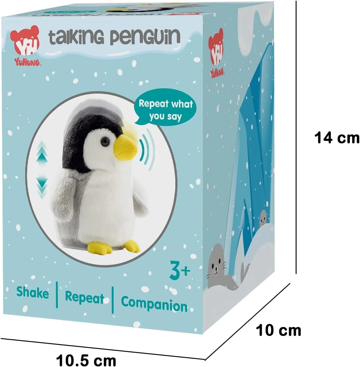 YH YUHUNG Talking Penguin Plush Toy - Interactive Plush Animal Repeating Kids Toy