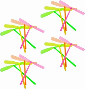 Zerodeko Dragon 40Pcs Bamboo Dragonfly Toys Flying Helicopter Toy Hand Hand Rubbing Double Flying Leaves Plastic Bamboo Dragonfly Toy Whirlybird Helicopter Toy Orange