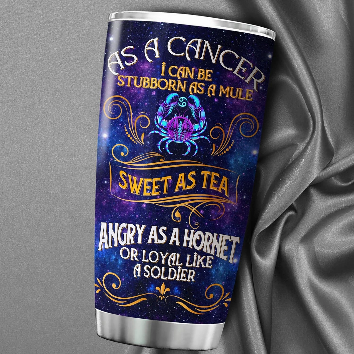 ZOXIX Personalized Tumbler 20 Oz Custom Zodiac Cup With Name Astrological Sign Constellation Birthday Gift Galaxy Aries Gemini Leo Virgo Libra Taurus Scorpio Cancer Astrology Mug